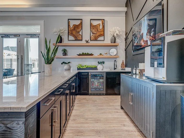 Overlook at Riverside Clubhouse Kitchen and Island