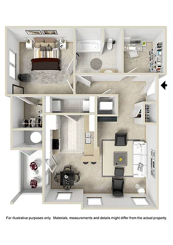 Floor plan One Bedroom