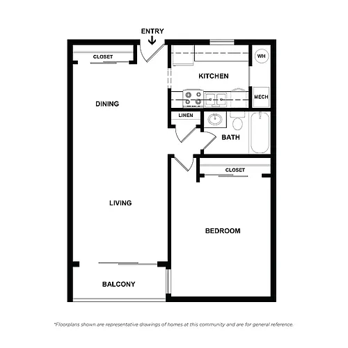Floor plan 1 Bedroom