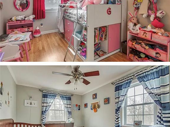 2nd Bedroom (top photo)
Den/Office (used as nursery-bottom)