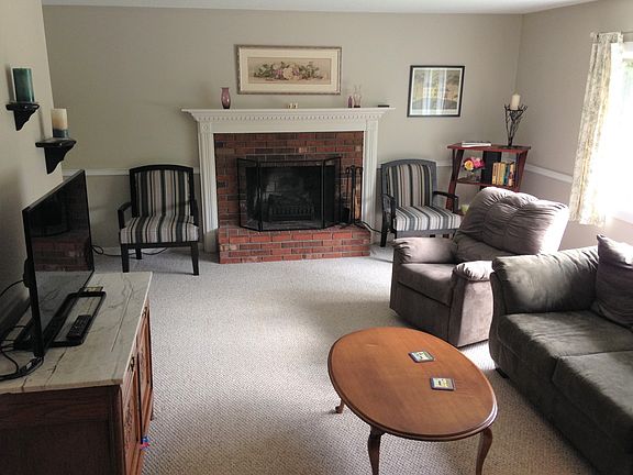 Living room with fire place