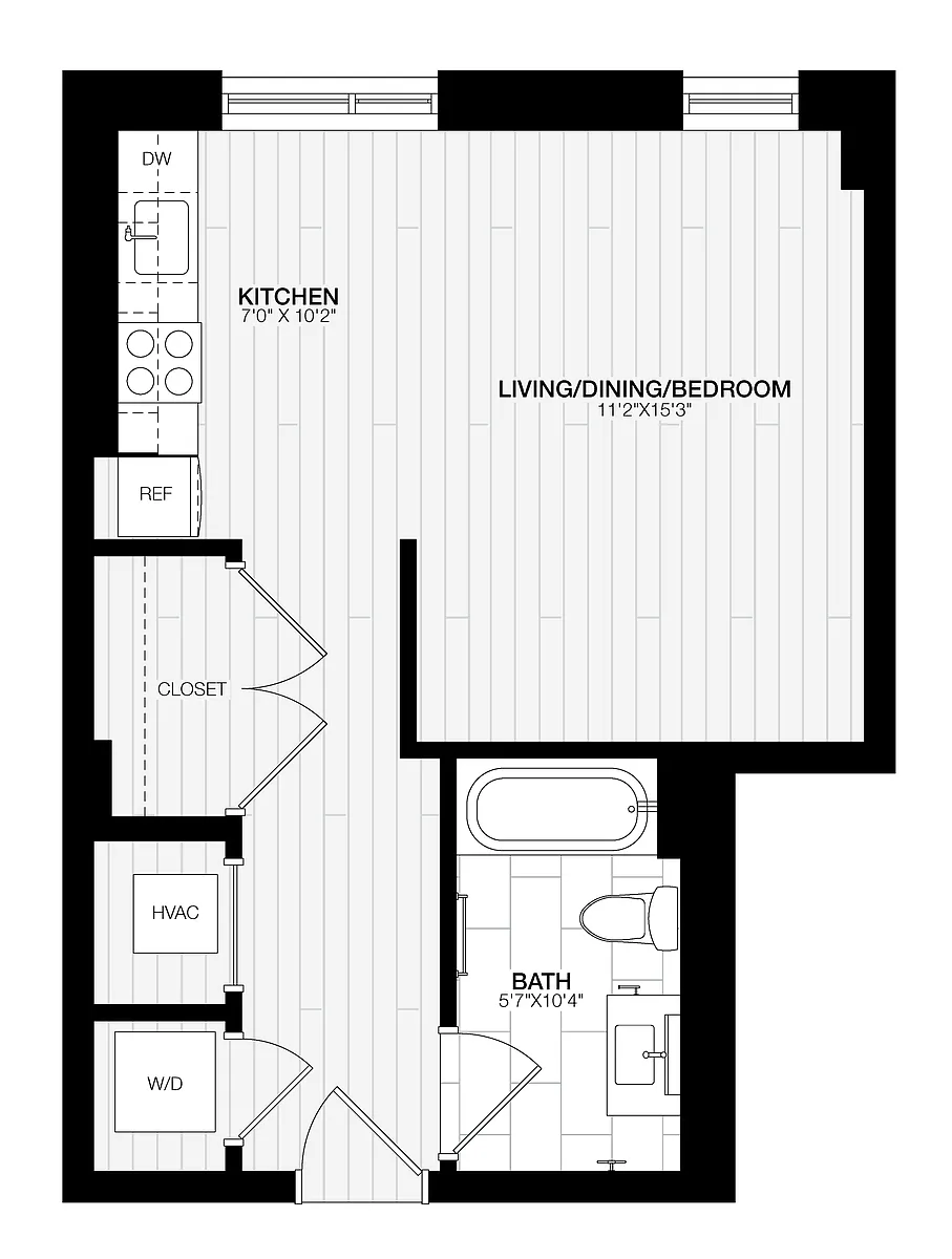 Floor plan Studio Loft-A2-G