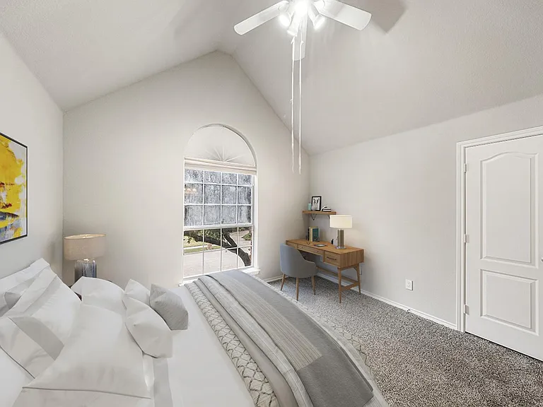 Bedroom 3. This image shows a virtually furnished space. Bedrooms come unfurnished.