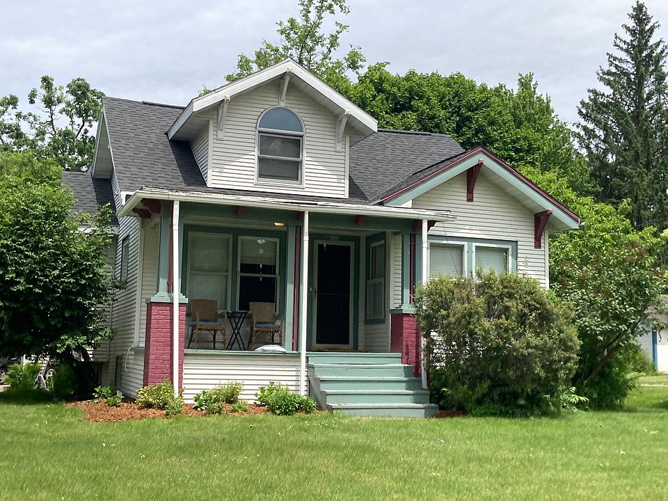 Front of house with comfortable front porch