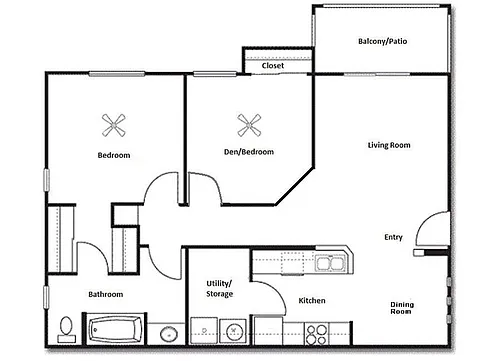 Floor plan 1+Den