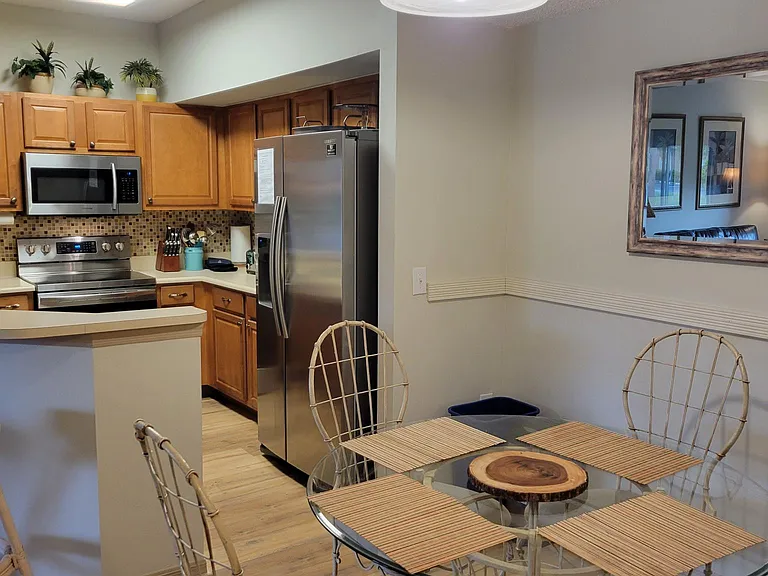 Dining room and and the kitchen