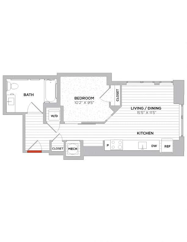 Floor plan Studio-S03-Type A East