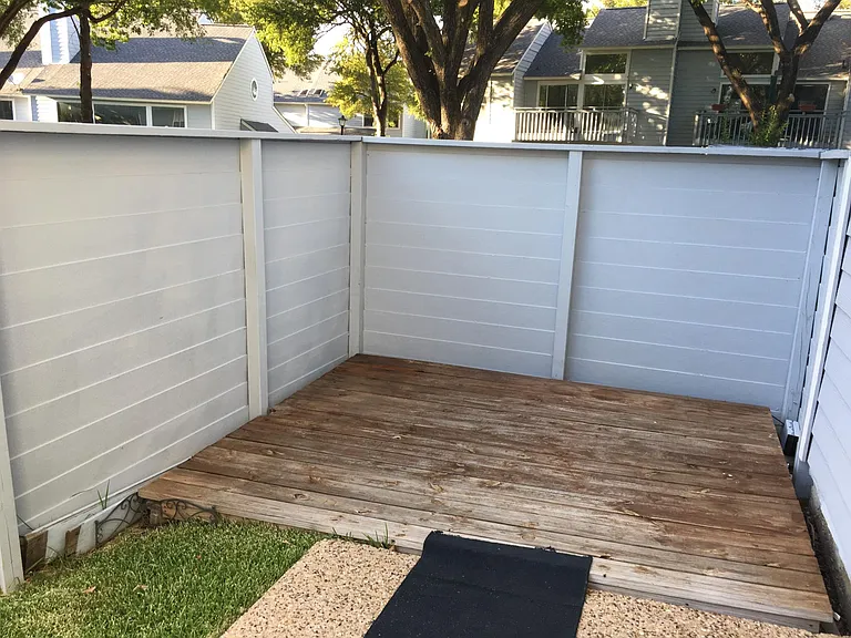 Wooden deck at the back