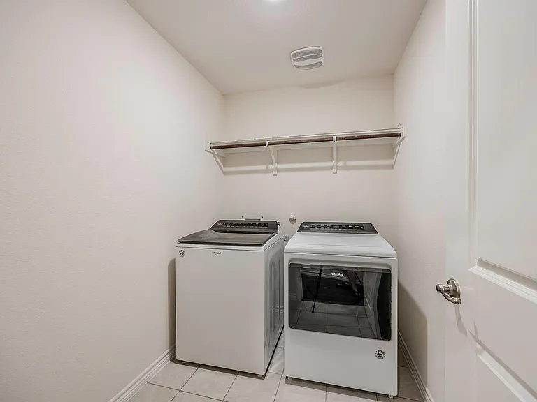 laundry room; washer and dryer included