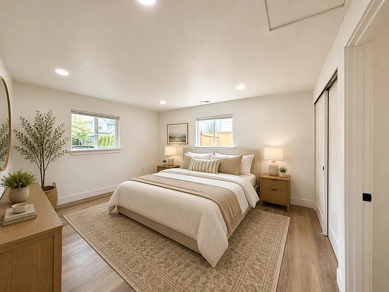 Master Bed Staged