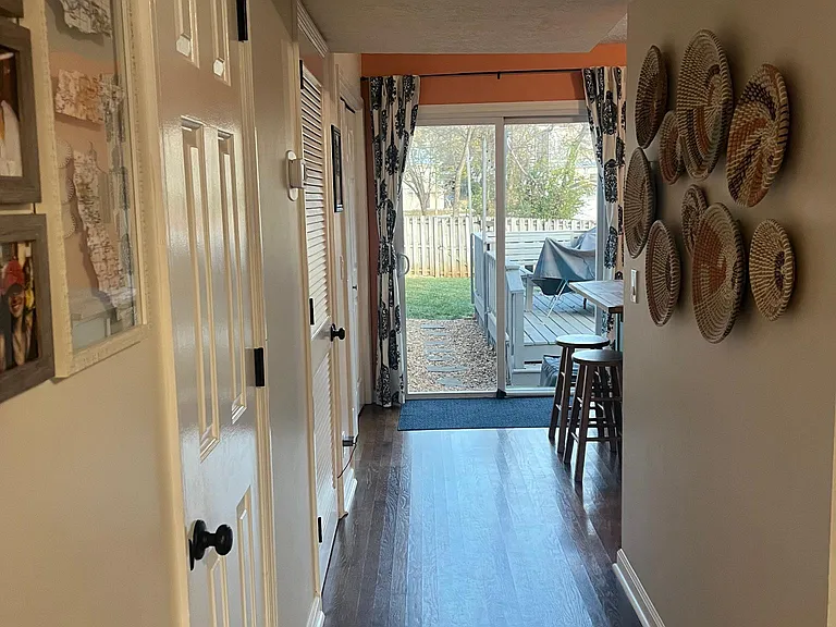 Hallway from living room to kitchen.
