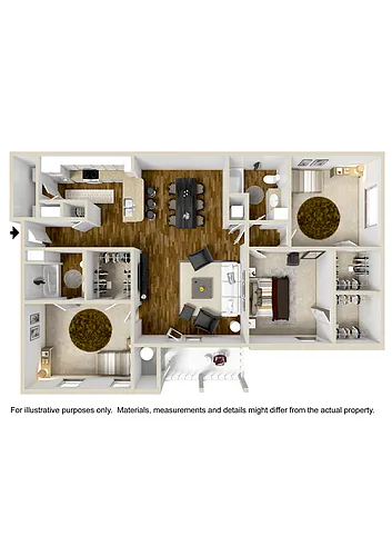 Floor plan Three Bedroom