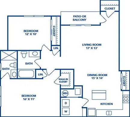2 Bedroom | 2 Bath | 1060 SF 2 Bedroom | 2 Bath | 1060 SF
