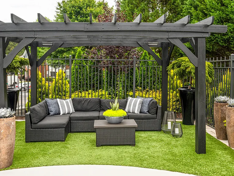 Unwind in style and find serenity under the graceful pergola on our exquisite pool deck.