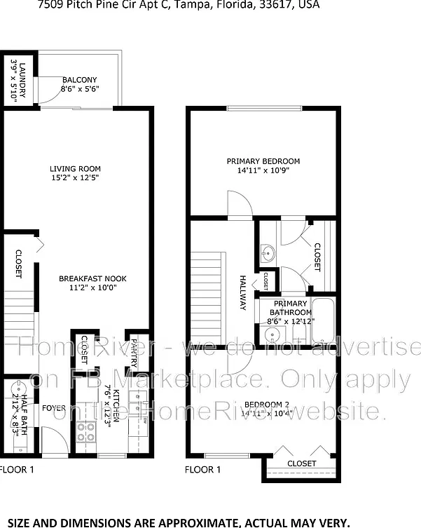 2 bed, 2.0 bath, 1074 sqft, $1,395 — Photo 1