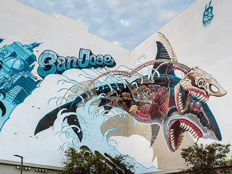 Exterior of building featuring wall art | 787 The Alameda | Apartments for rent in San Jose, CA