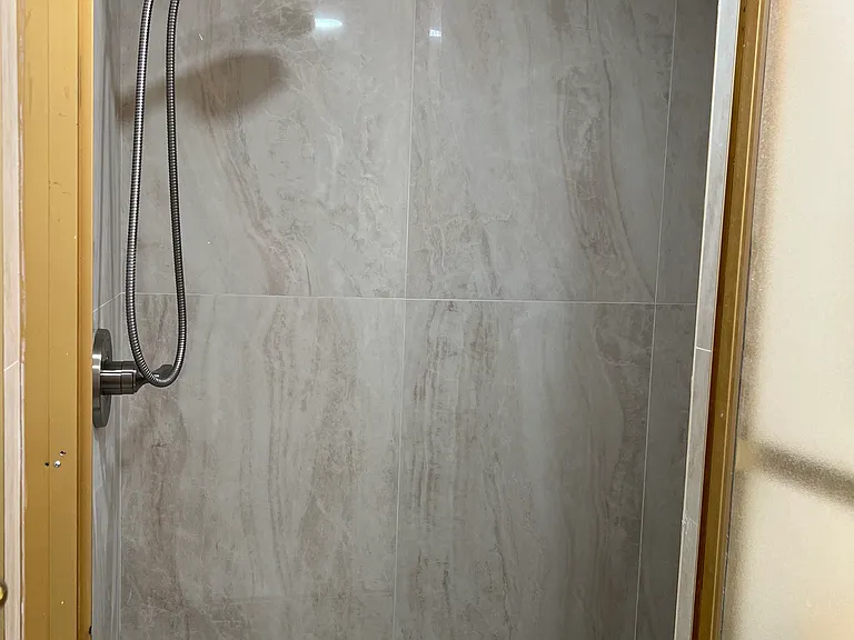 New first floor bathroom shower