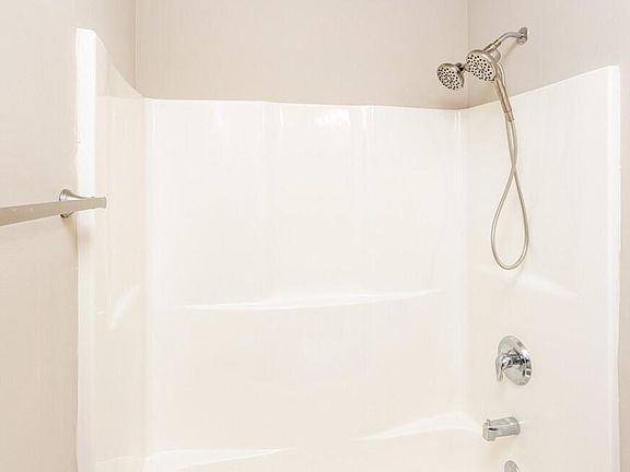 Upgraded bathroom with dual shower head