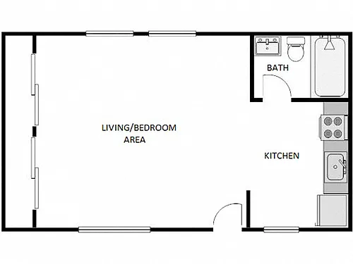 Floor plan Studio: Type A