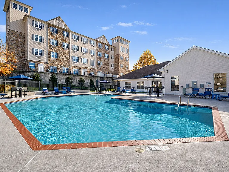 Modern pool area