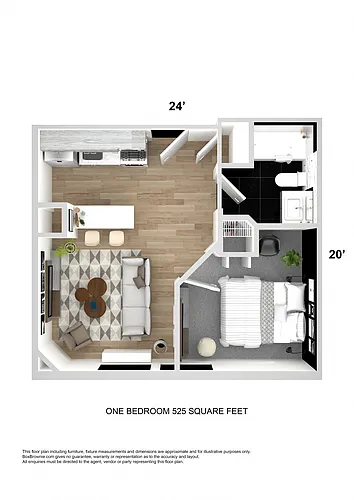 Floor plan One Bed B