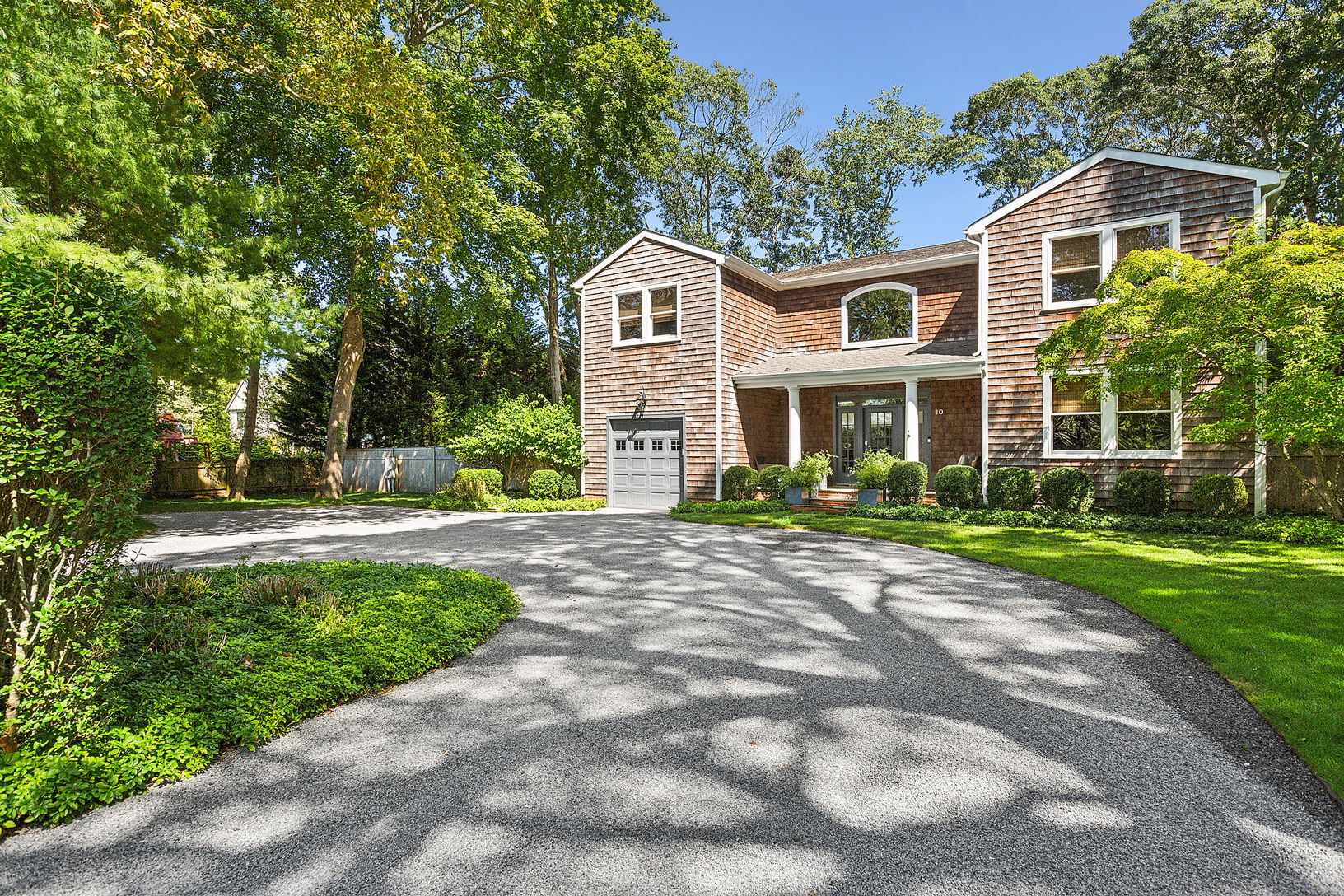 Lush Landscaping Circular Driveway