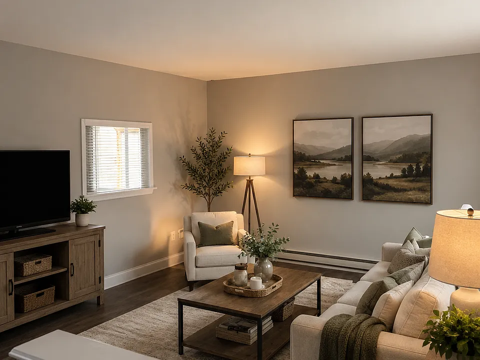Virtually enhanced with AI to illustrate the property's design potential.
