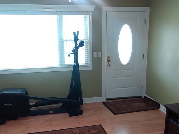 Front door, bay window