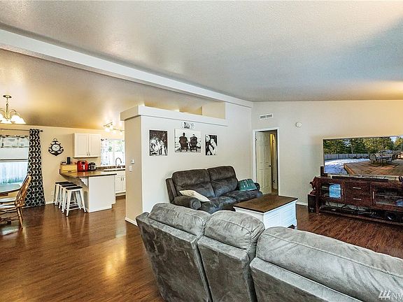 The Living Room is part of the open floor plan and is nice and bright
