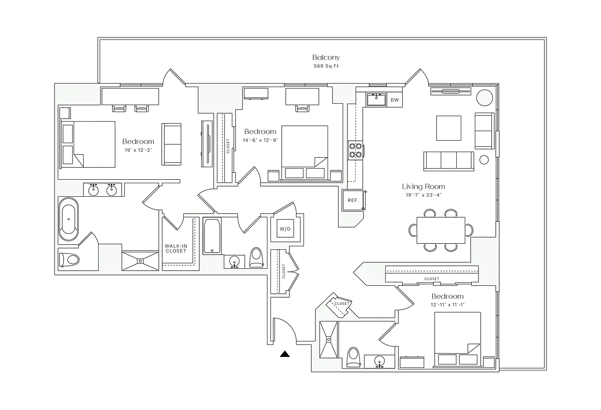 Floor plan BISBY - Penthouse 08, Floors 33-34