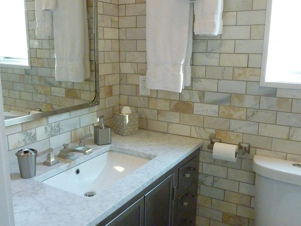 All marble tile bath