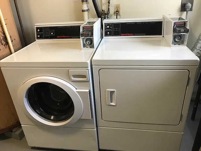 Laundry room in each building at Highland Estates in Milford, New Hampshire