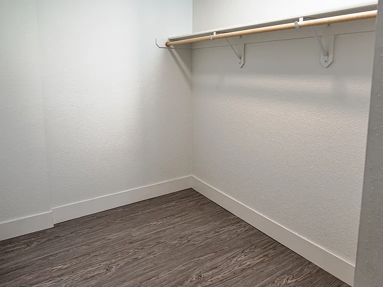 Walk-in closet with generous storage space.