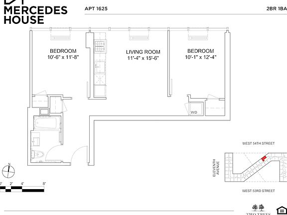 2nd image of 550 W 54th St APT 1625