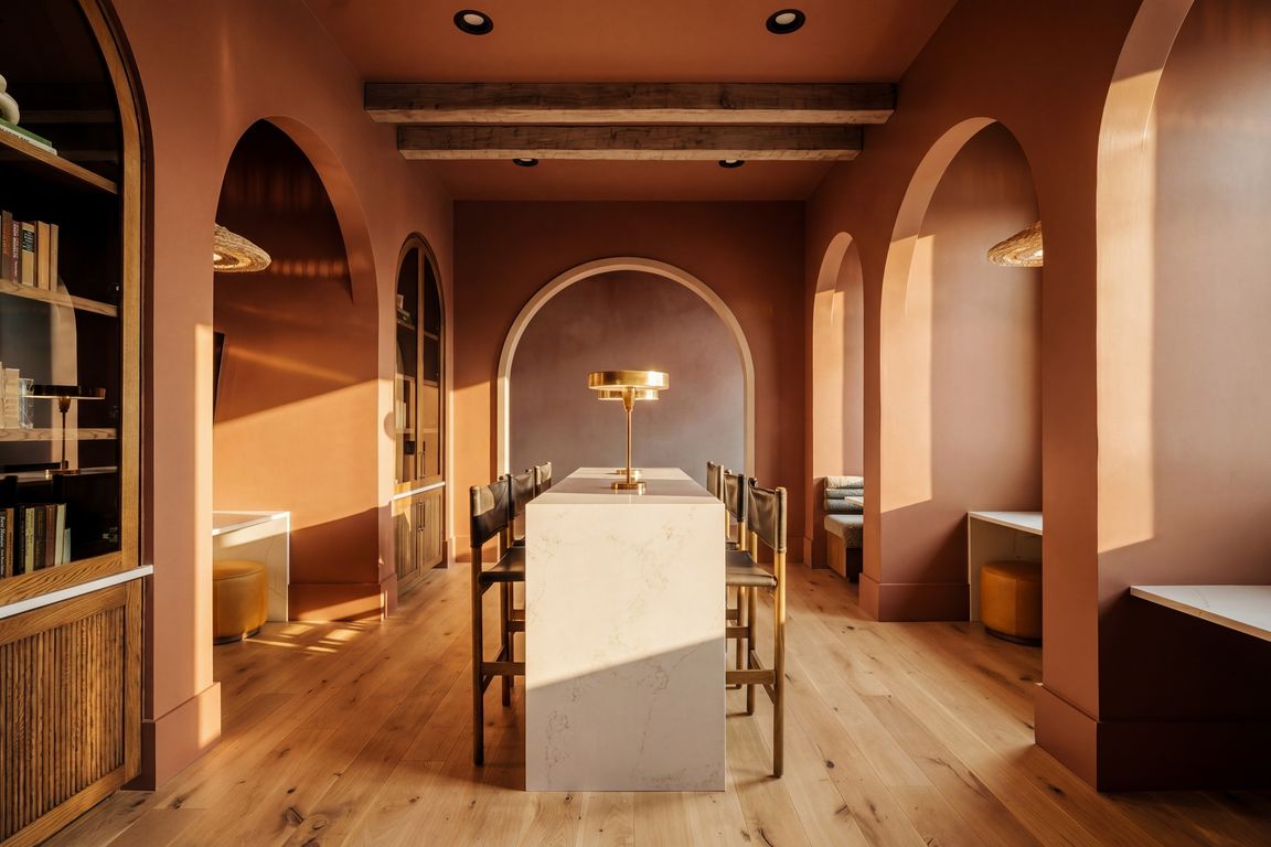 Co-working hub with meeting rooms at Asher Apartments