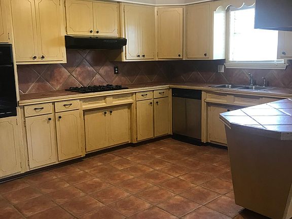 Kitchen with gas stove