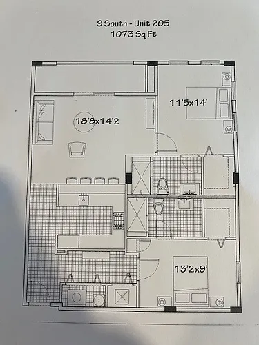 Floor plan 9-205