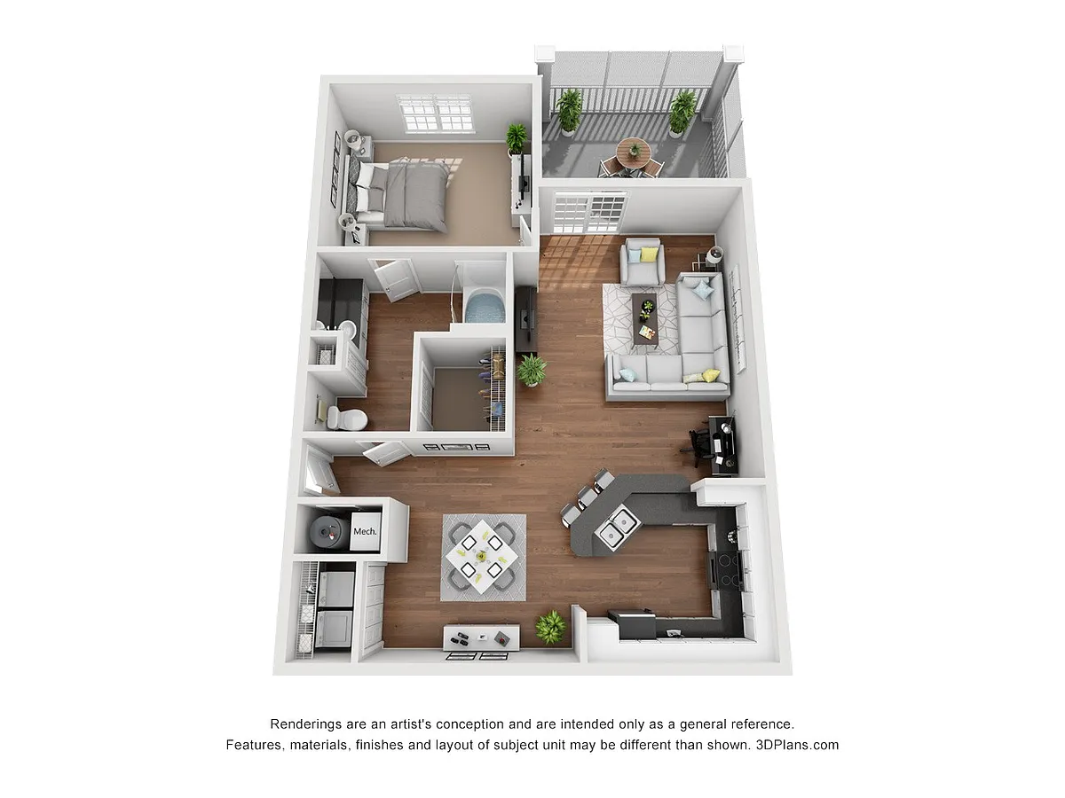 Floor plan WATER BALCONY RENOVATED