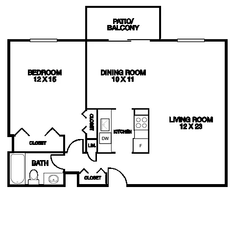 Floor plan Tower 2 | 1 Bed | A1A