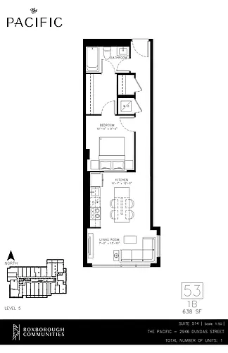 Floor plan 1 bedroom 1 bath 1 Bed 1 Bath 29
