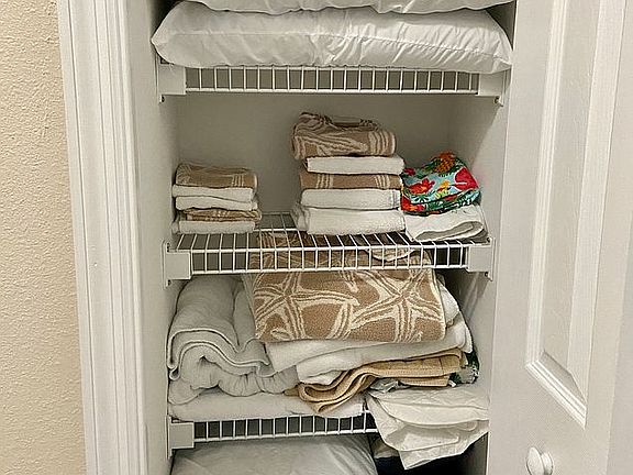 Bedding and towels staying 