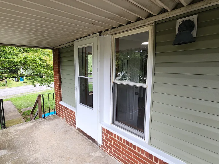 Side porch and side entrance