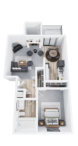 Floor plan 1 Bed 1 Bath