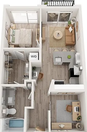 Plan B3 | 1 bedroom + den, 1 bathroom Plan B3 | 1 bedroom + den, 1 bathroom