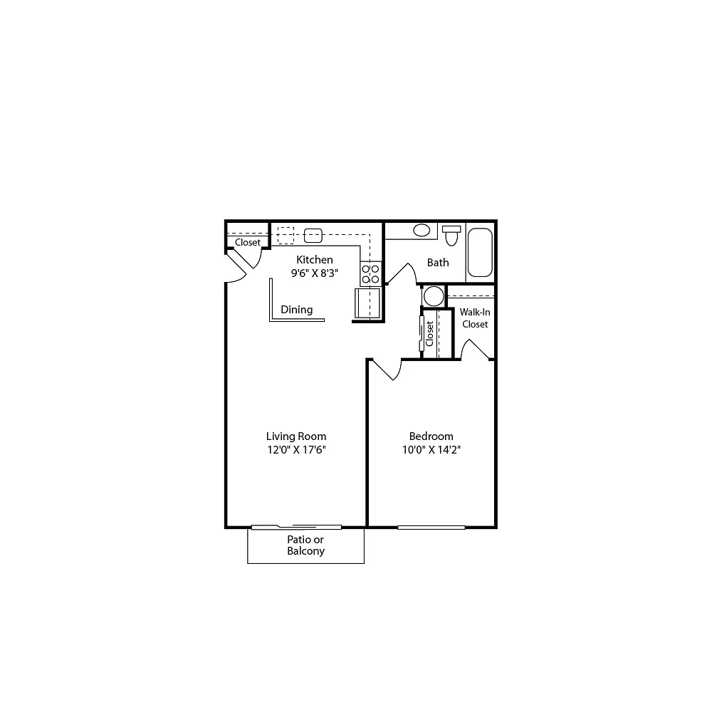 Floor plan One Bedroom