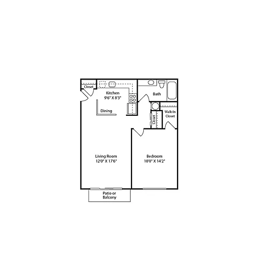 Floor plan One Bedroom