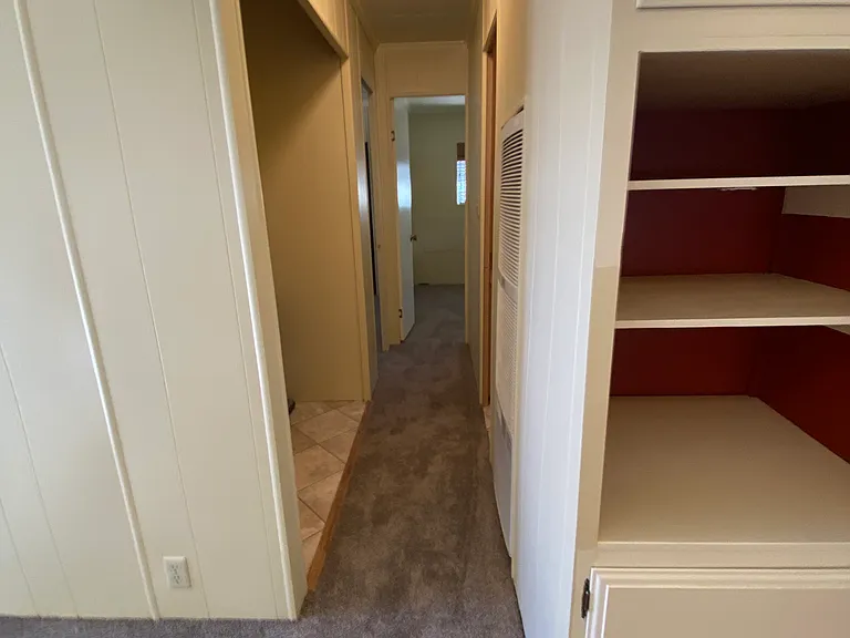 Hall with lots of storage.