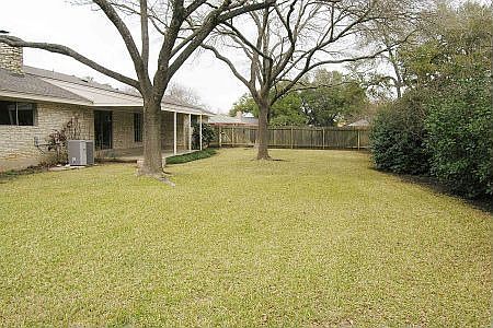 Large backyard with room for additional improvements or a pool