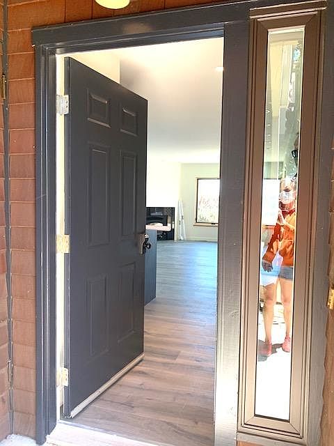 Front door entry into condo