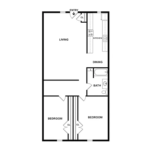 Floor plan Two Bedroom
